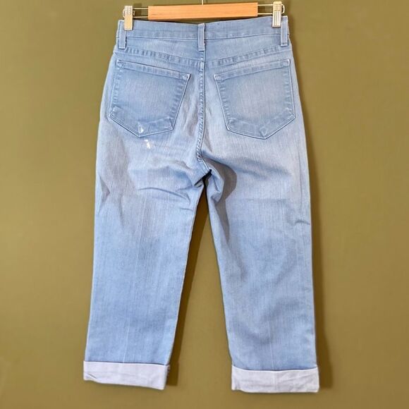 NYDJ NWOT Lift Tuck Technology, folded cuffs, high rise Capri denim jeans 6 - Picture 2 of 9